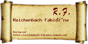 Reichenbach Fabiána névjegykártya